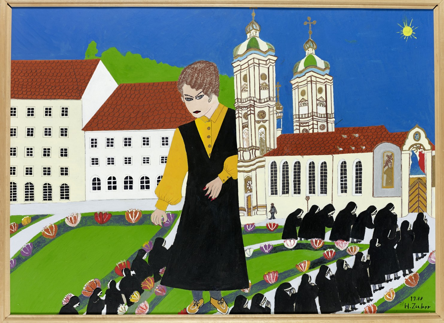 «Selbstporträt vor Kloster St. Gallen»